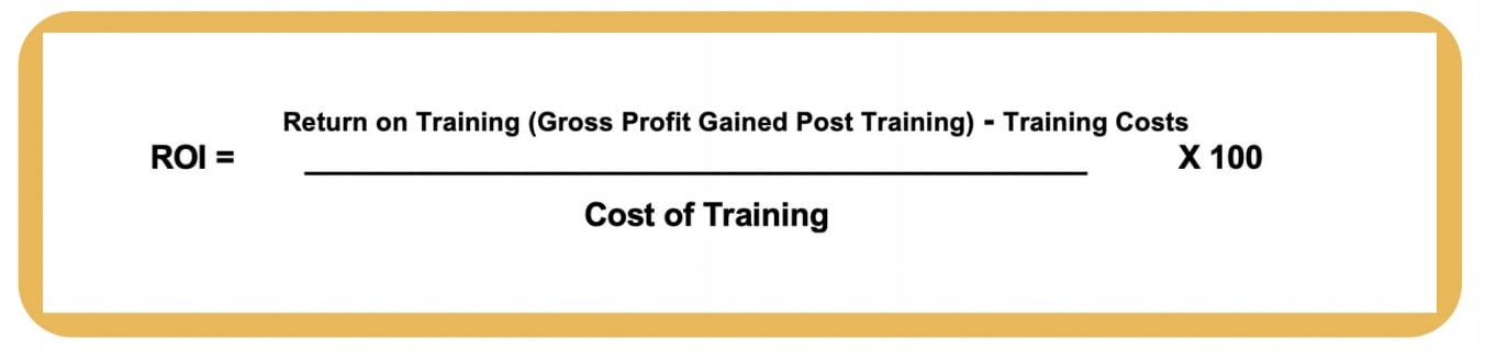 formula for sales training return on investment (roi)