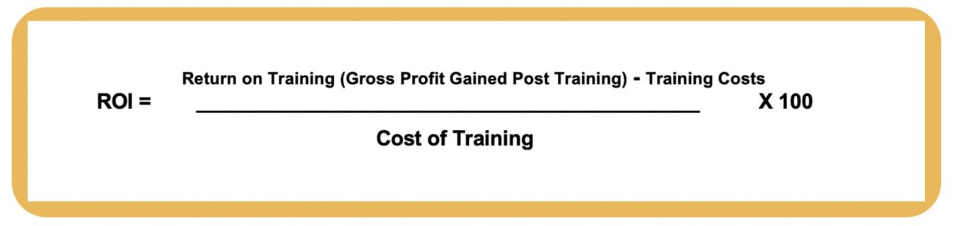 formula for sales training return on investment (roi)